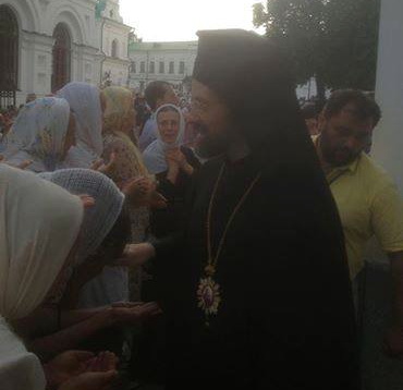 Представитель Константинопольского Патриархата архиепископ Телмисский Иов в Киево-Печерской лавре